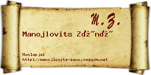 Manojlovits Zénó névjegykártya